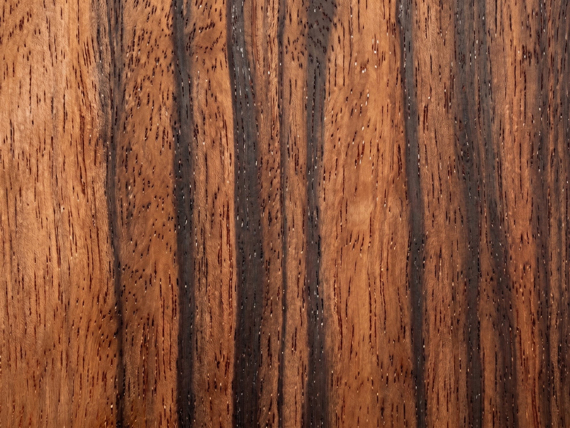 A sheet of Macassar Ebony veneer