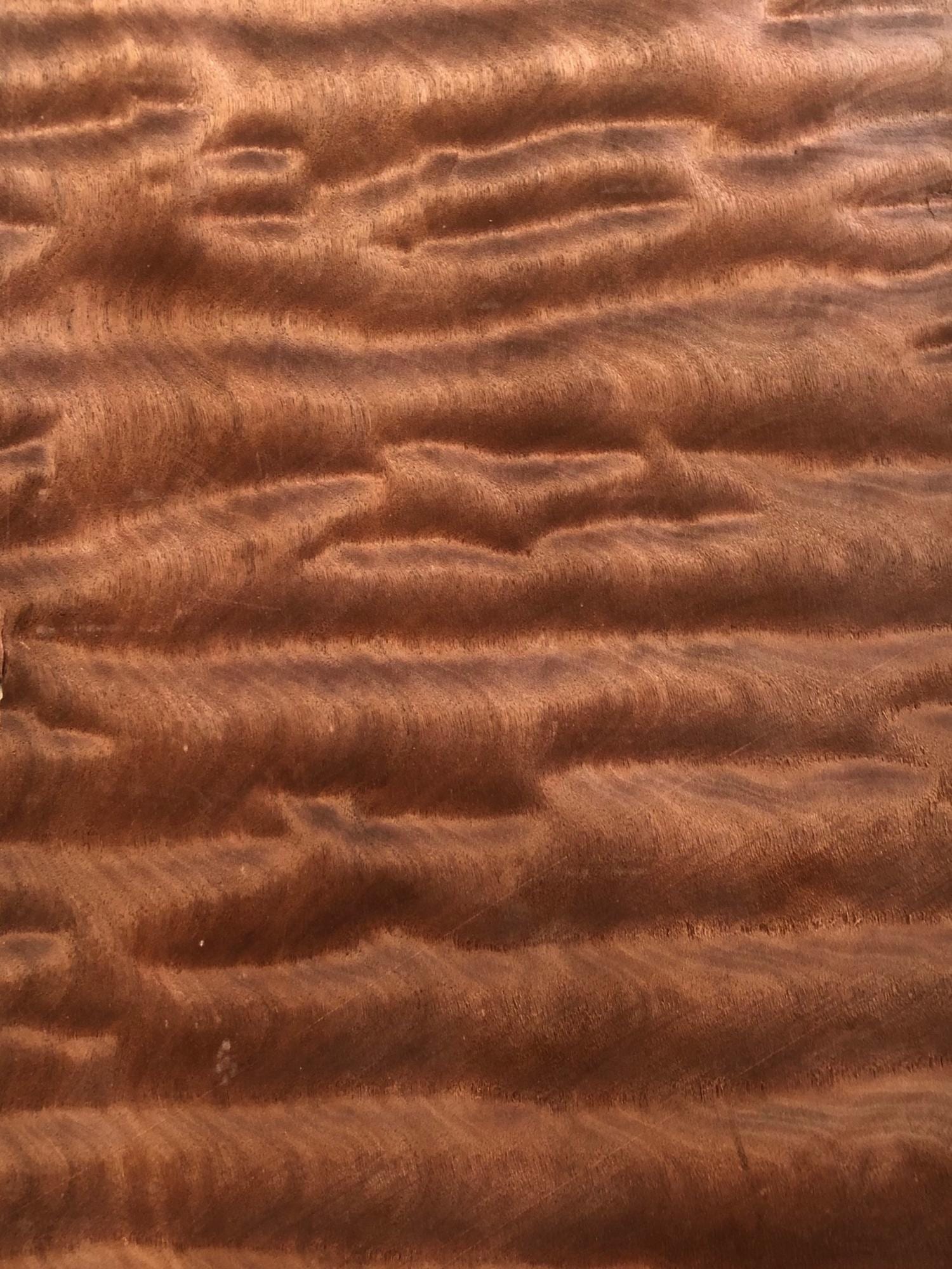 A sheet of Quilted Makore veneer